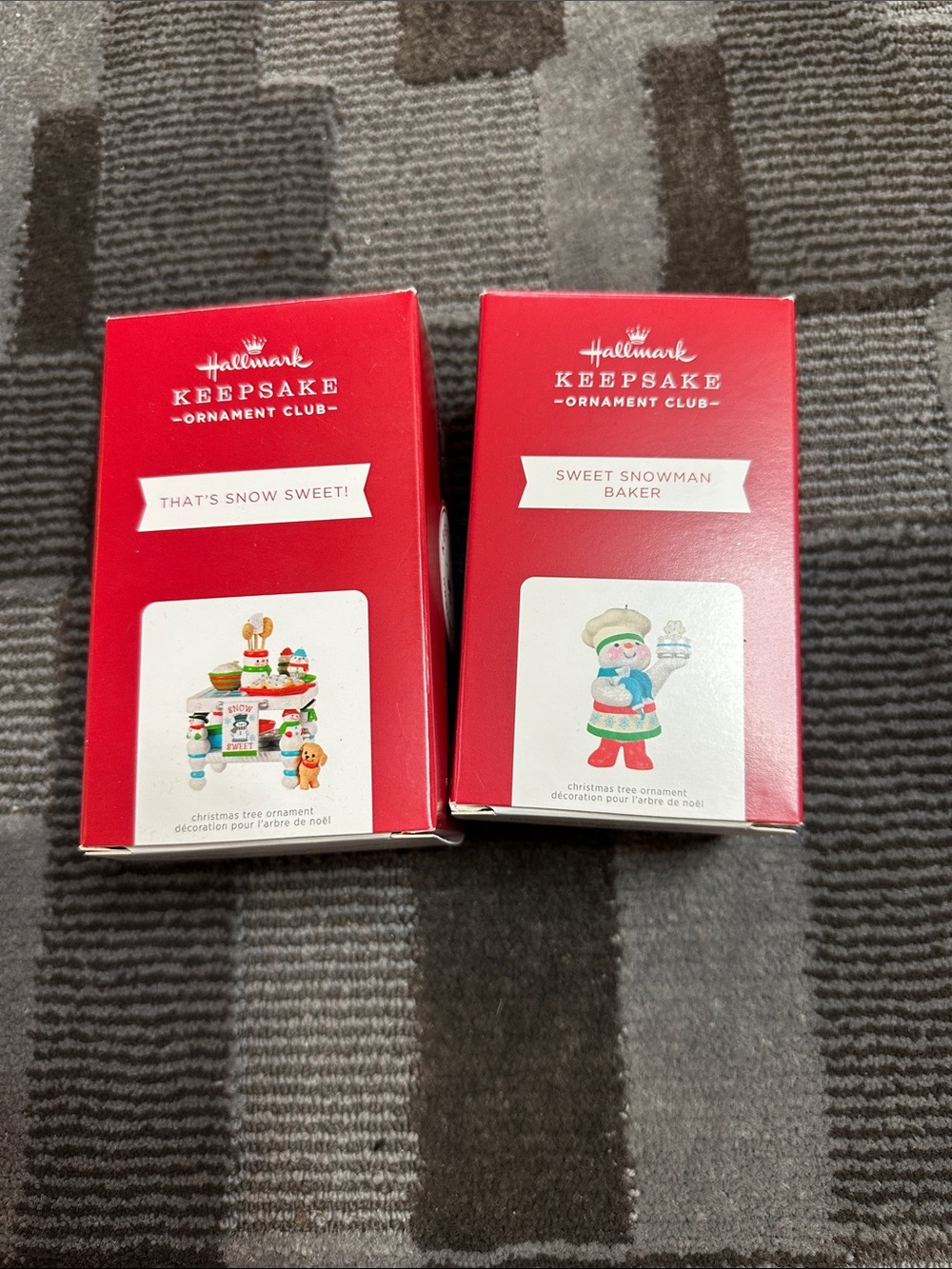 Hallmark Snowman baker ornaments